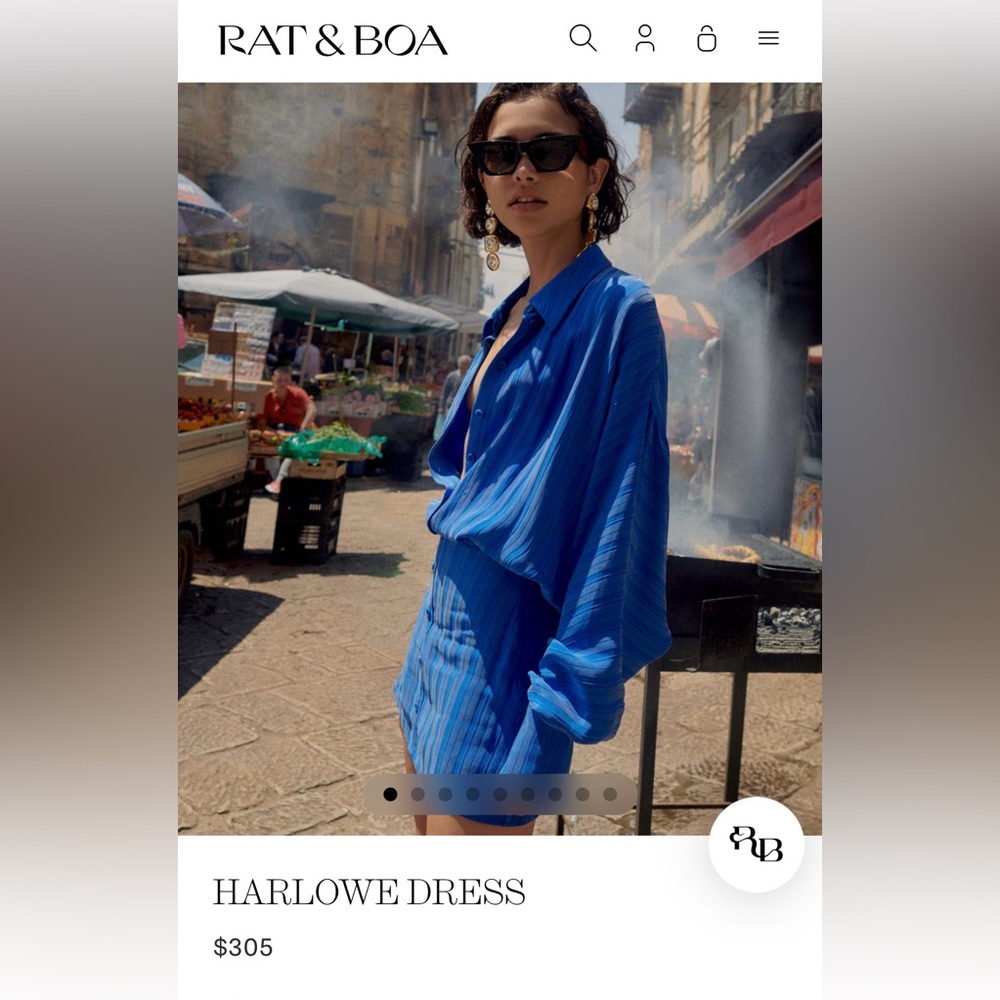 Rat and Boa luxury Harlowe mini dress
